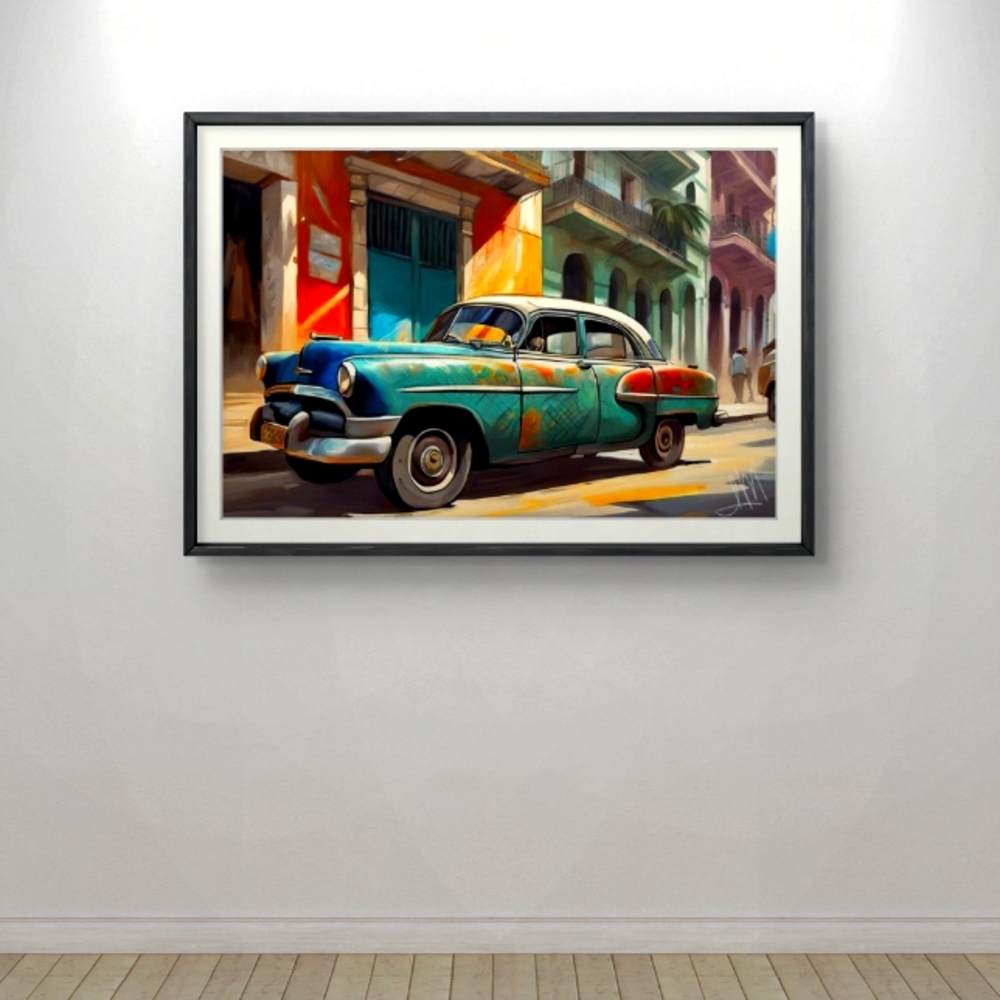 Havanah Cuba classic car portrait